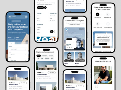 Real Estate App UI Design clean designer listing listing app mobile mobile app property serach real estate real estate app realestate rental app