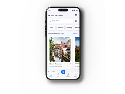 Travel Planning App: Discover Your Next Destination appdesign bookingapp designconcept designinspiration interactiondesign mobileapp mobiledesign productdesign travelapp ui uidesign uiux ux uxdesign