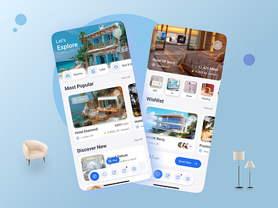 Hotel Booking Mobile App airbnb apartment app design booking app flight booking app hotel booking app hoteles luxury mobile app mobile app design online booking app rent house resort booking app room booking tour app travel ui ui ux uiux uiux vacation app