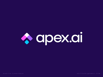 ai logo design - Apex.ai is an AI-based learning platform a b c d e f g h i j k l m ai ai logo arrow artificial intelligence brain brand identity branding data education growth identity learning logo logo designer mind modern logo n o p q r s t u v w x y z software logo tech logo