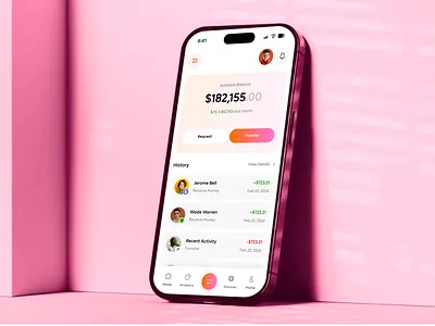Bank wallet app & UI UX Design banking cleen credit card mobile app design finance fintech mobile appp mobile app modern personal wallet ui ux wallet