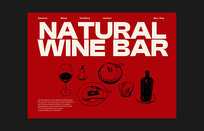 UX/UI Design for natural wine bar branding graphic design logo ui