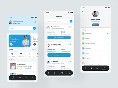 Dental Mobile App Design app design dental dentist app health app medical medical app medical care mobile mobile app design product desigen saas ui desigen web web app