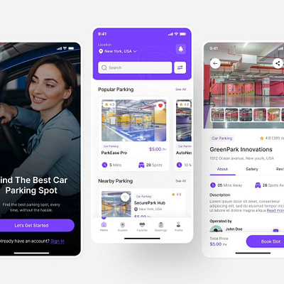 Car Parking Service App branding car carpark carparkingapp carparkingappui carparkingaserviceapp carparkingservice carparkingui carparkui clean design design graphic design parkingappui parkingui typography ui ux vector