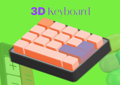 3D Keyboard 3d adobe illustartour blender figma keyboard ui uiux