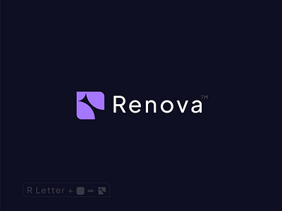 Renova Logo I R Letter and Square Branding Design abstract logo app logo brand identity branding company logo crypto design health icon logo logo design medicine modern logo r letter renova symbol tech ui visual mark