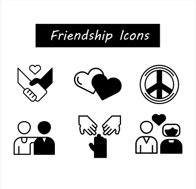 Friendship icons sign