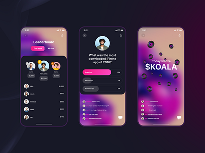 Koala Wallet app application crypto design graphic design mobile app mobile design product design ui uiux