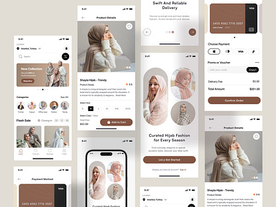 Ecommerce Clothing Store App Design app design application cloth clothing store clothing store app e commerce designer ecommerce fashion fashion app hijab app minimal design mobile mobile app online store shop store trendy ui uiux