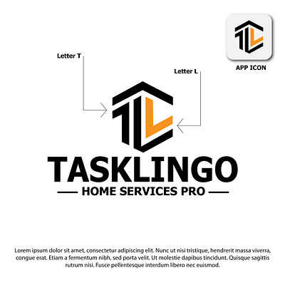 TASKLINGO HOME SERVICES COMPANY LOGO 3d brand identy branding design graphic design home home logo home services logo illustration letter t logo logodesign logofolio real state t letter t letter logo tl letter logo vector