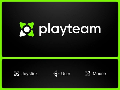 PlayTeam Logo branding branding and identity for sale logo game logo gaming branding identity branding joystick logo logo design logo design branding logotype saas branding team logo unused logo web3 logo