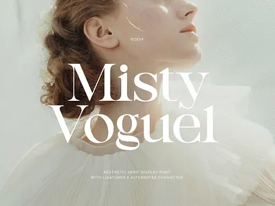 Misty Voguel Aesthetic Serif Font branding editorial feminine handwritten font visual identity wedding