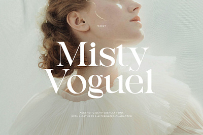 Misty Voguel Aesthetic Serif Font branding editorial feminine handwritten font visual identity wedding