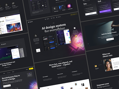 Squarix - New UI Kit for Landings card dark design figma free freebie hero home kit landing page quickit squarix template theme udix ui ux web website