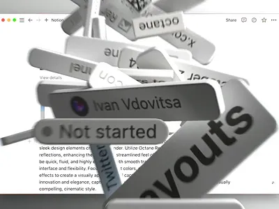 Notion Layouts 3d animation b3d inspiration notion octane ui