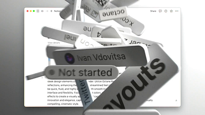 Notion Layouts 3d animation b3d inspiration notion octane ui