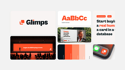 Glimps | Brand Identity brand brand guidelines brand identity branding glimpse graphic design logo logo design minimal orange saas tech typography visual identity