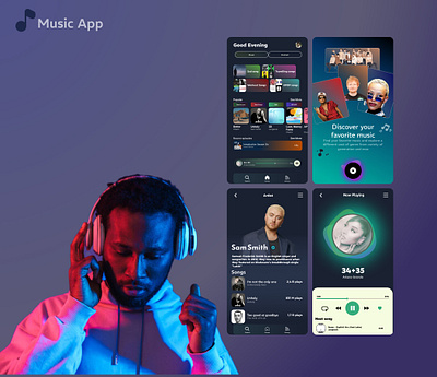 Music Player Concept music player podcast ui