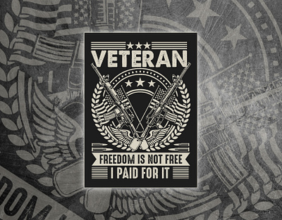 Veteran T-shirt Design branding custom t shirt design graphic t shirt illustration retro t shirt t shirt design typography typography t shirt design veteran tshirt vintage t shirt