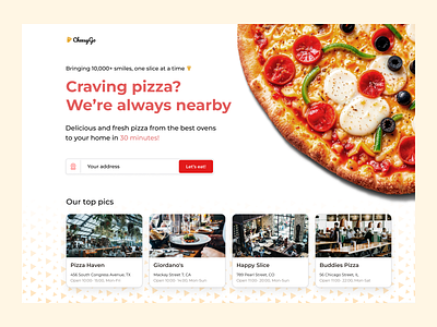 Daily UI Challenge LP #3: Pizza Delivery Site daily ui design figma hype4 ui ui design ux ux design