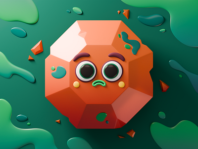 Fragmented 3d 3d art 3d character character character design concept cute cute character design digital art fragment game art gem graphic design illustration illustrator motion graphics render shapes ui