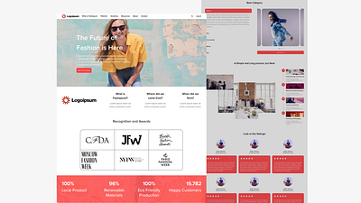 Fashion Product Landing Page branding landing page ui website