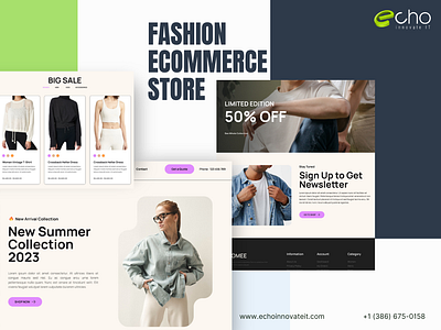 Fashion Ecommerce Store - Landing Page UI/UX Design graphic design ui