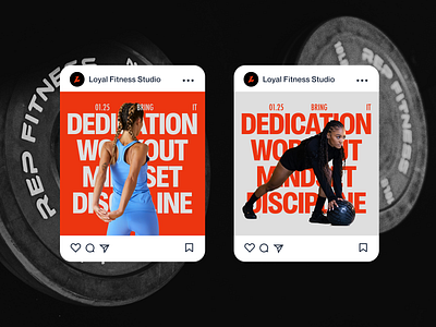 Loyal Fitness Studio (3) brand branding design digital dribbble figma fitness graphic identity illustrator logo media personal photoshop plan social trainer training visual workout