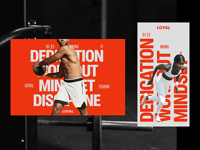 Loyal Fitness Studio (4) brand branding design digital dribbble figma fitness graphic identity illustrator logo media personal photoshop plan social trainer training visual workout