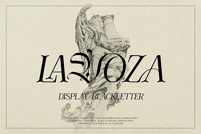 Lavoza Typeface Font beer font blackletter font calligraphy font classic font display font gothic font lavoza typeface lavoza typeface font ligature font medieval font metal font old english font old font strong font swash font tattoo font victorian font vintage font whiskey font wine font