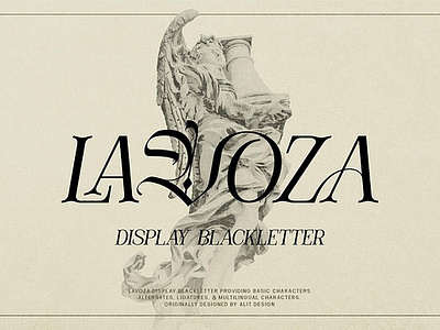 Lavoza Typeface Font beer font blackletter font calligraphy font classic font display font gothic font lavoza typeface lavoza typeface font ligature font medieval font metal font old english font old font strong font swash font tattoo font victorian font vintage font whiskey font wine font