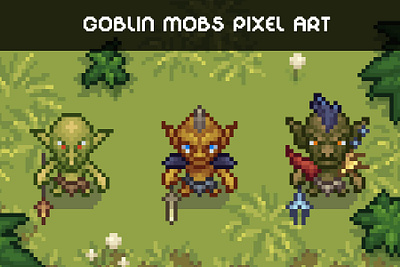 Goblin Pixel Art Character Sprite Pack 2d art asset assets character fantasy game game assets gamedev goblin goblins illustration indie indie game monster pixelart rpg sprite top down topdown