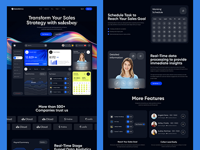 Sales Management Saas Website app card chart dashboard graphic design homepage landing page saas saas landing page saas product saas website sales sales management sales marketing ux ui web web3 website website marketing website sales marketing