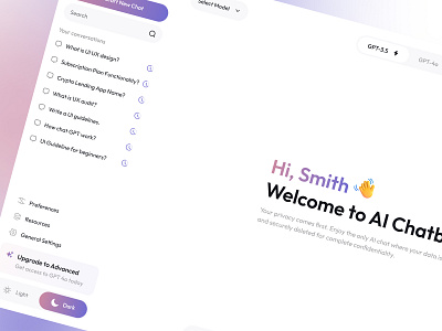 AI Chatbot - Wed Application Design ui