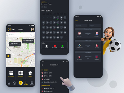 Soccer Mobile Application ui