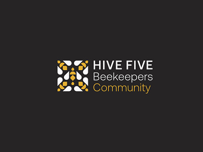 HIVE FIVE Beekeepers Community animal bee buzz fly food honey icon insect logo mark symbol