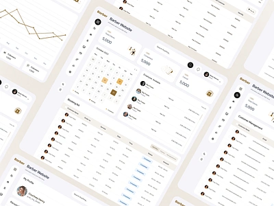 Barber Dashboard admin panel appointment scheduling barber dashboard barber shop booking system business dashboard dashboard dashboard landing pages dashboard ui employee management hair salon inventory management landing pages revenue tracking sales analytics salon management service menu staff scheduling ui uiux