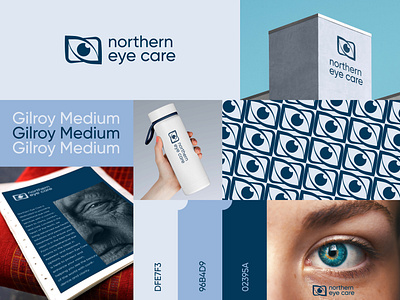 Northern Eye Care Logo and Branding brandidentity branding brandingkit care design eyehealth eyelogo flat graphic design hospital illustration logo logofolio logoidea logoinsporation logomark minimal modern ui vector