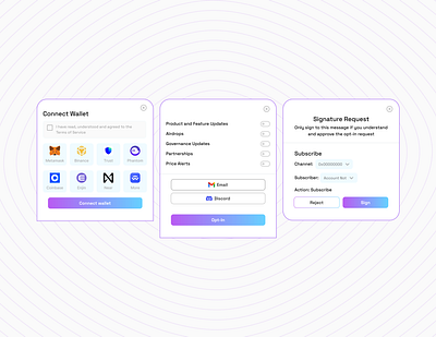 Opt-In Notification System Modals design ui