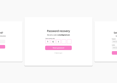 Password Recovery, Forgot Password, Reset Password app design graphic design typography ui