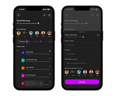 Task Management App UI design ui ux