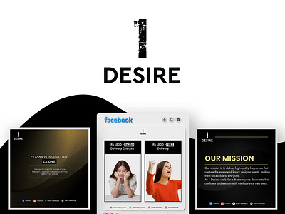 1 Desire - Social Media Management branding graphic design social media handles social media post website banners