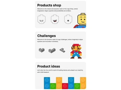 Card design for lego community card illustration light ui ux web