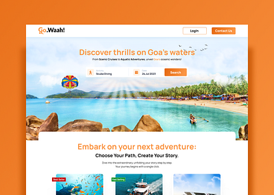 Go.Waah! - Travel Landing Page graphic design landing page travel ui ux visual design