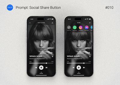 Daily UI #010: Social Share Button daily ui mobile prompt social share ui