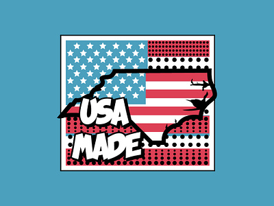 USA Made Stamp illustration vector art