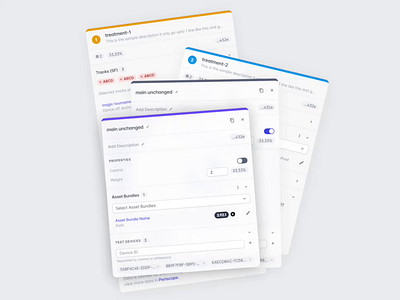 Test Groups Card Comparison b2c card card component card ui dashboard design enterprise app enterprise solution enterprise ux mobile app popup ui web ui