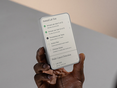 Annual Visit Progress annual app biomarkers cancer health healthcare indicator ios lab labs mockup progress recurrent test tracker ui visit