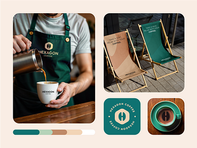 Hexagon Coffee - Brand Identity branding brewing coffee cafe coffe logo coffee coffee beans logo coffee cup coffee mockup h logo hexagon logo logotype minimal mockup typography