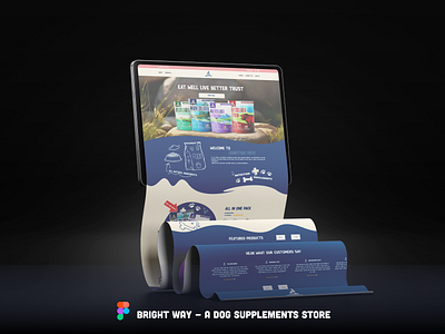 Bright Way - A Dog Supplements Store animals store ui dog supplement store e commerce ui figma design figma web design shopify web ui store website ui